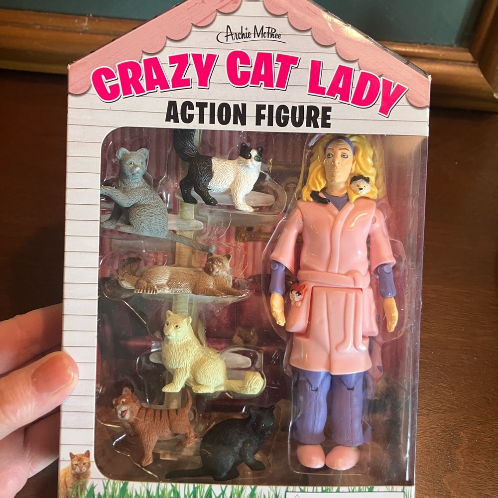 Archie McPhee Crazy Cat Lady Action Figure
